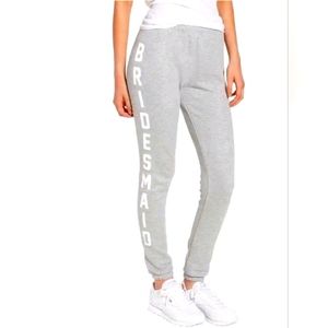 WILDFOX "Bridesmaid" Knox Sweatpants Bottoms In Gray Size Small